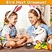 Gadpiparty 16pcs Twig Bird Nests, Bird Nests for Crafts, for Easter Party DIY Home Decoration Ornament and Egg Decor (4pcs 4 Inch, 12pcs Eggs)