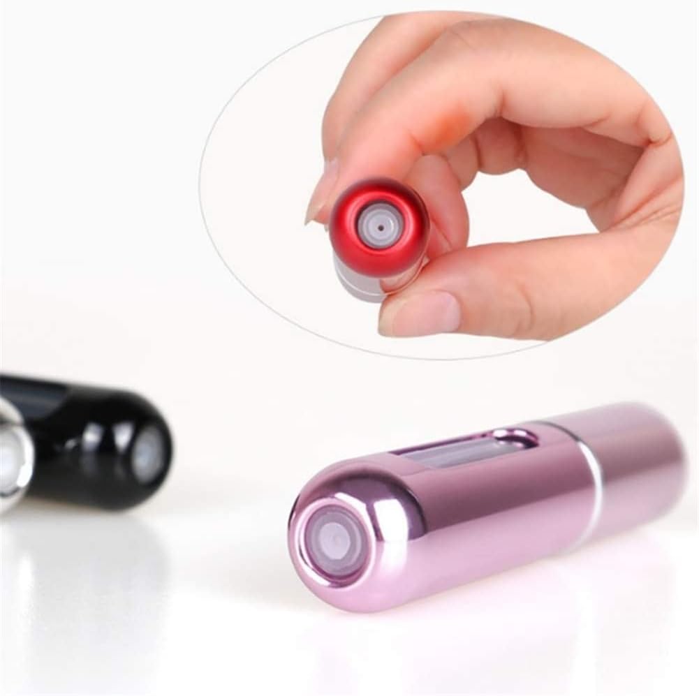 InfantLY Bright 5ml Perfume Atomizer Portable Liquid Container for Cosmetics Mini Aluminum Spray Empty Bottle Refillable for Traveling