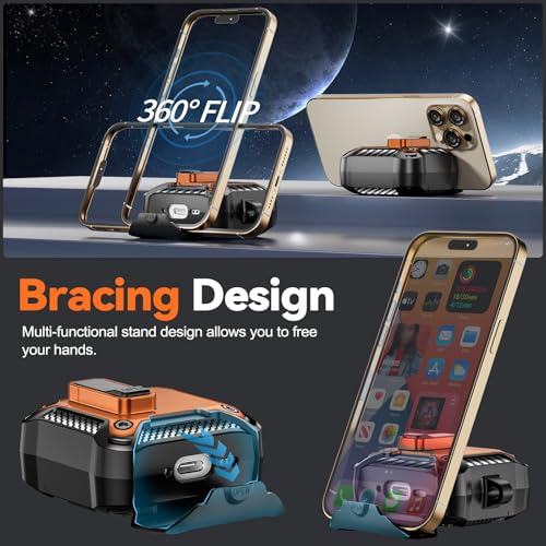 Image of for AirPods 4 Case with Lock & Phone Stand(Orange) | Automatic Snap Switch Lock,Carbon Fiber Texture Design Cover with Cleaner Kit