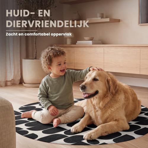 Alfombra redondo 90x90 cm salon dormitorio grandes carpetes OnlyWow 6
