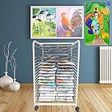 SXYKXYDL Art Drying Rack, Removable Watercolor Painting Easel with Roller Oil Painting Board, 4K, 8K, A2, A3 Paper Magazine Drying Engineering Drawing Rack - Image 5