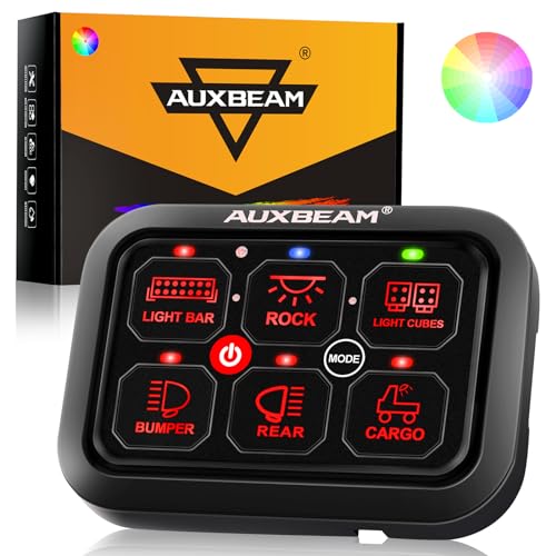 Auxbeam 6-Gang RA60 RGB Switch Panel Waterproof