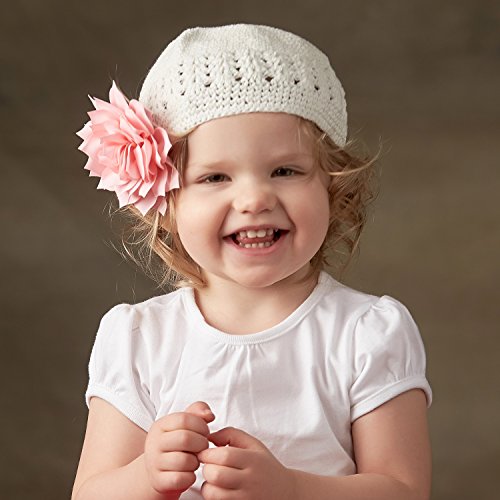 My Lello Little Girl's Crochet Beanie Hat with Flower3