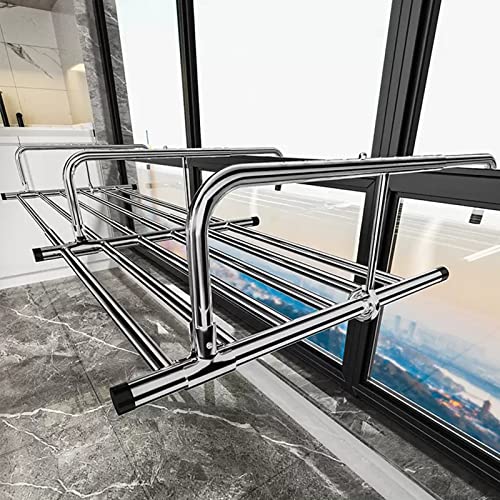 Tendedero plegable extensible de acero inoxidable contra la falta de espacio 7