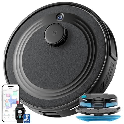 LEFANT M2S Saugroboter mit Wischfunktion, Automatische Teppicherkennung, Roboterstaubsauger mit No-Go-Zonen, 10000 Pa St...
