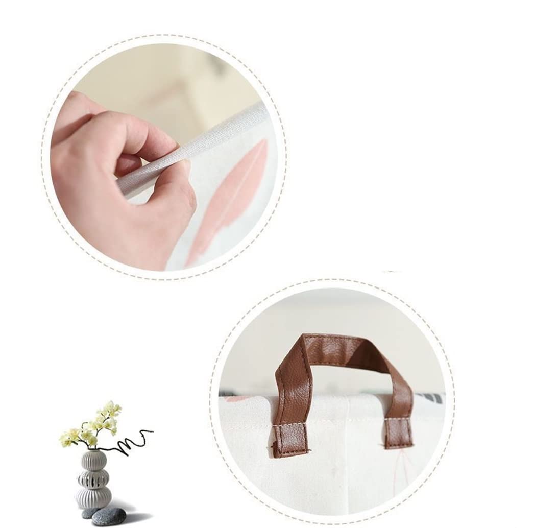 Cesto Bucato Cesto Portabiancheria Portaoggetti Quadrato Tessuto Impermeabile Vestiti Organizzatore Pieghevole Stoccaggio Accessori per Bagno(D)