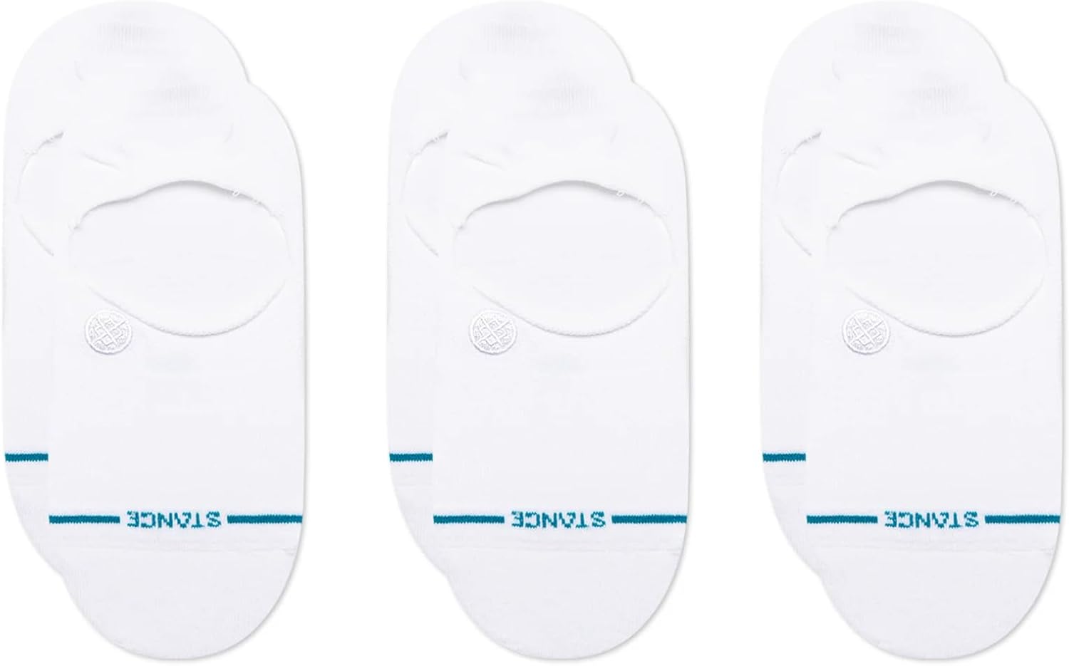 Stance Icon Classic Casual No Show Socks 3-Pack, No Slip Grip - Cotton Blend - Light Cushioning - Arch Support