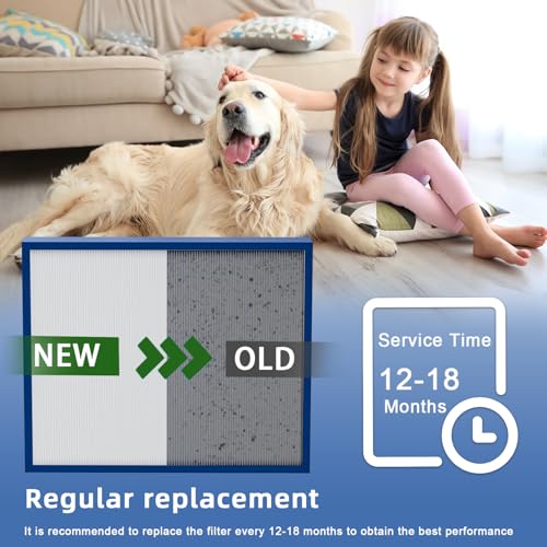 Image of GAPCCCAR2025 Filter MERV 16 Replacement Compatible with Bryant /Carrier Infinity Air Cleaner Purifier Cartridge GAPBBCAR2025 /GAPCCCAR2025, 20 inch x 25 inch(actual size: 24.4 inch x 20.7 inch x 3.5 inch）
