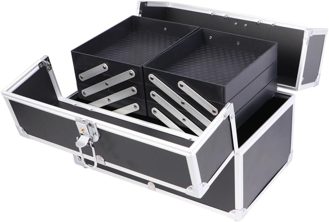 Didiseaon Cosmetic Organizer Travel Makeup Train Case Capacity Makeup Organizer Bag Handle