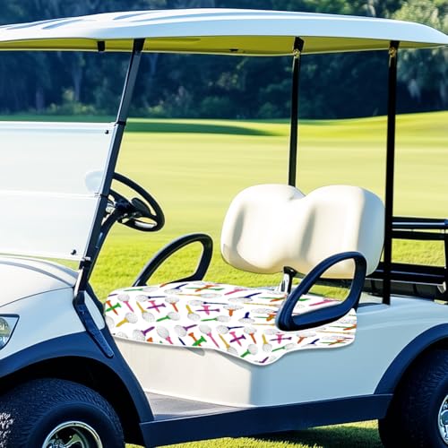 ORIGACH Golf Tees & Golf Balls Golf Cart Seat Covers, Comfortable Cooling Golf Cart Blanket Towel, 100% Microfiber, Fits EZGO, Club Car, and More 2-Seat Golf Carts, 51x31inch by ORIGACH - Image 6