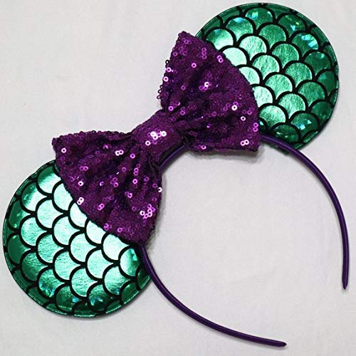 Ariel Mickey Ears, Ariel Ears, Littler Mermaid Ears, Little Mermaid Mickey Ears, , Purple Minnie ears