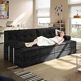 Wumagin Sofá Cama 6 en 1, sofá Modular para salón (Negro)