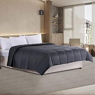 NEXHOME PRO 100% Organic Natural Bamboo Cooling Comforter,Dark Grey 106