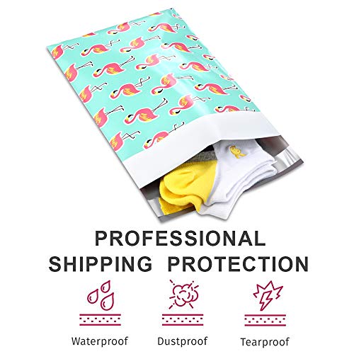 Ucgou Poly Mailers 6X9 Inch Flamingo Designer 100 Pack Patterned #1 Shipping Bags Mailing Envelopes Self Seal Waterproof And Tear Proof Boutique Postal Small Business For Jewelry And More #TOP2