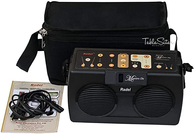 Radel at Maestro DX Electronic Tanpura Shruti Box (Black) Electronic Tanpura - RADEL Saarang Maestro Dx Electronic Tanpura - Tambura, Digital Tanpura Box, Tanpura Sampler,