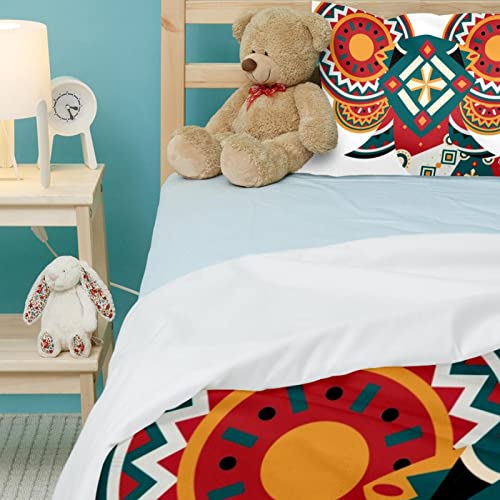 Housse de couette géométrique lit double parure de lit éléphant King size - 5