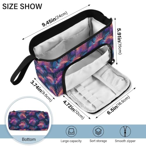Image of Fisyme Colorful Ocean Fishes Pencil Case Large Capacity Pen Bags Box Big Makeup Pouch Organizer