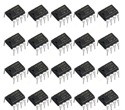 20PCS LM358N Dual Op Amp IC DIP-8 – Low Power Operational Amplifier for Signal, Audio & Sensor CircuitsIncludes
