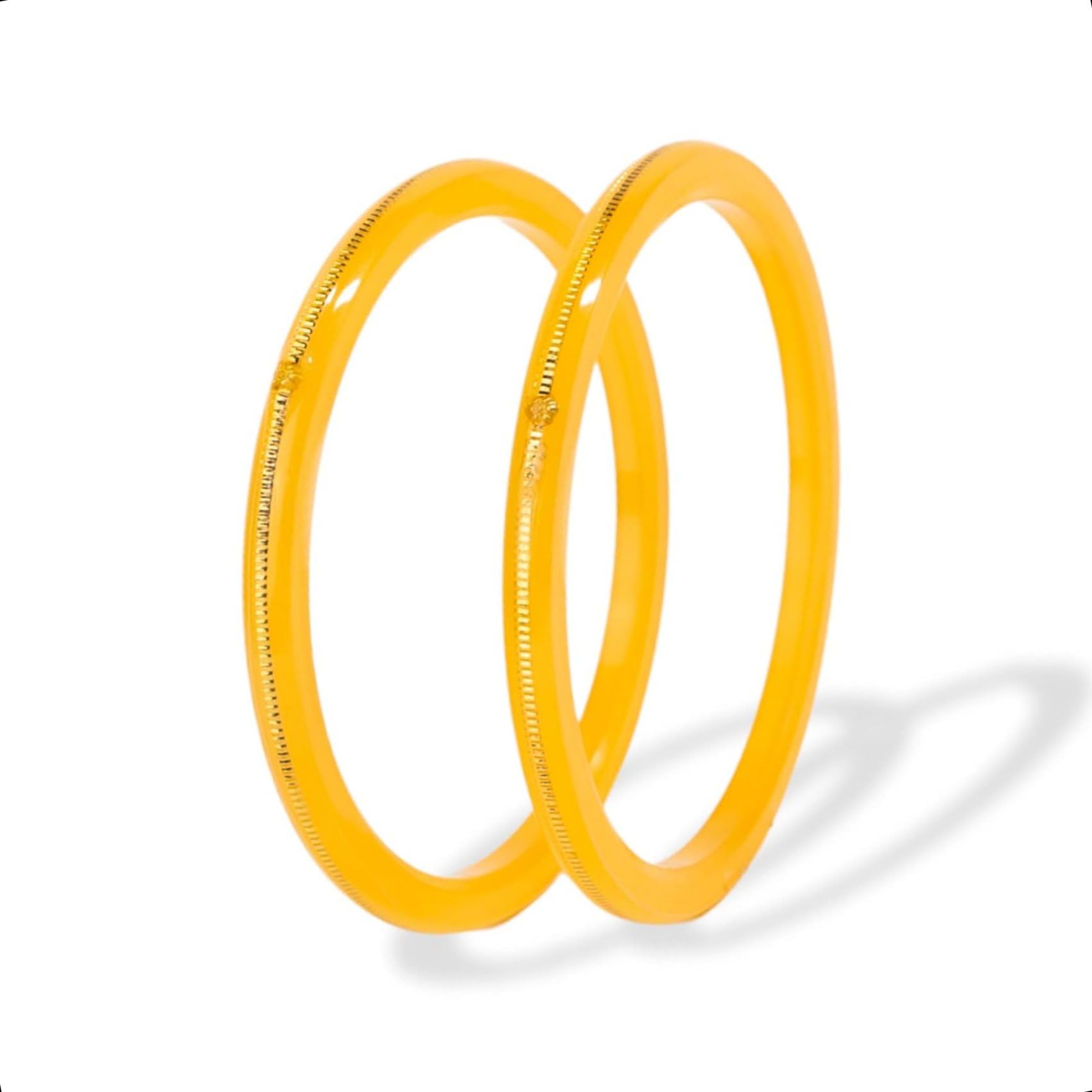 Premokshi 22kt (916) Yellow Gold Pola Bangles for Women (Set of 2pcs) - Yellow Color (2.2 Aani) (B0CQTR5JPP) Amazon Price History, Amazon Price Tracker