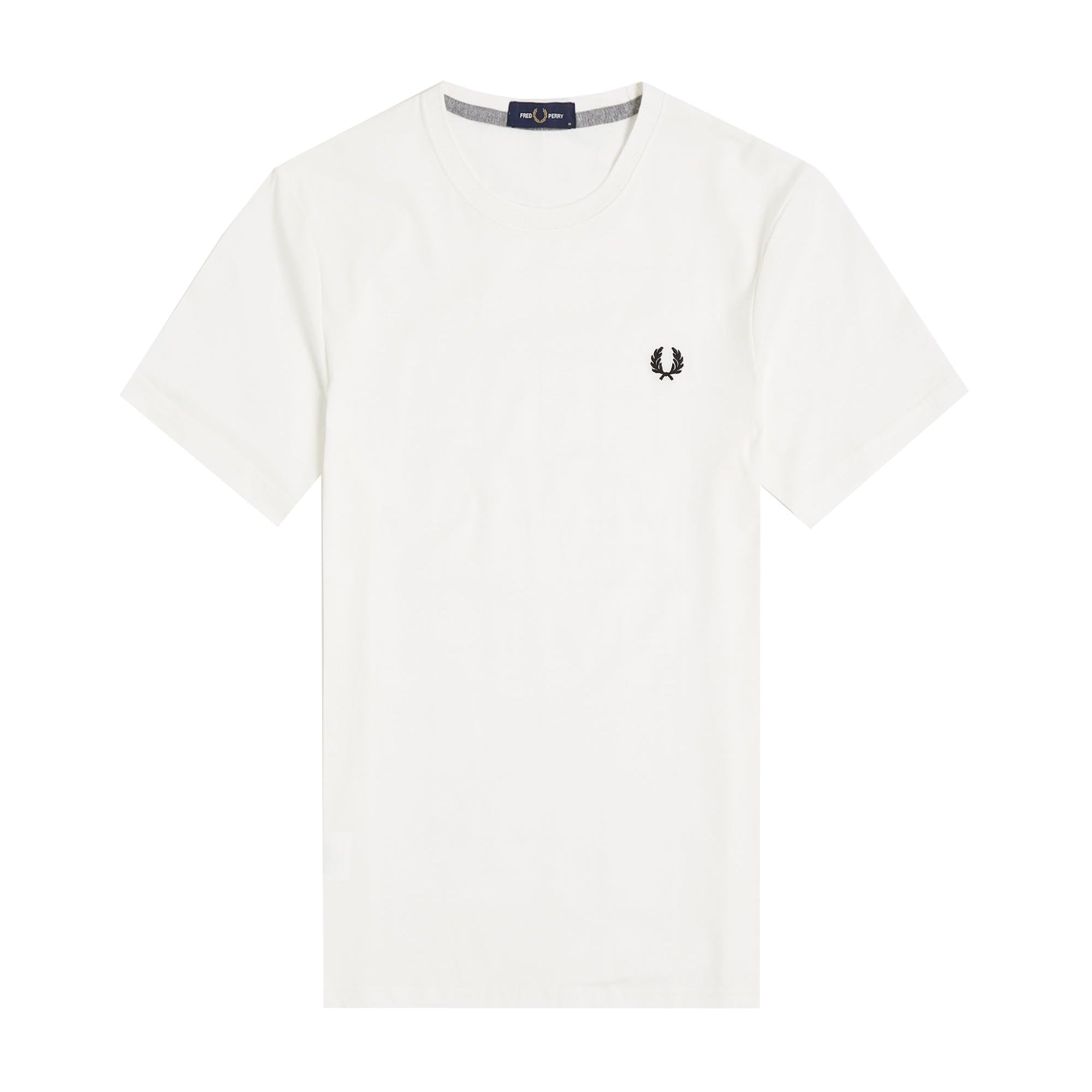 Fred Perry Men's White Crew Neck T-Shirt Snow - Size 46