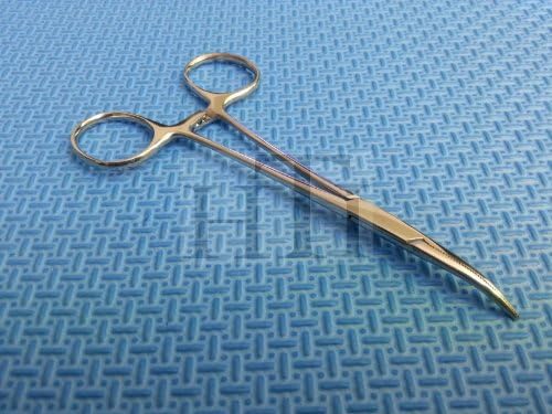 HTI BRAND DOG CAT PET HAIR PULLER REMOVER STAINLESS STEEL HEMOSTAT LOCKING FORCEPS 5" CURVED FULL SERRATED