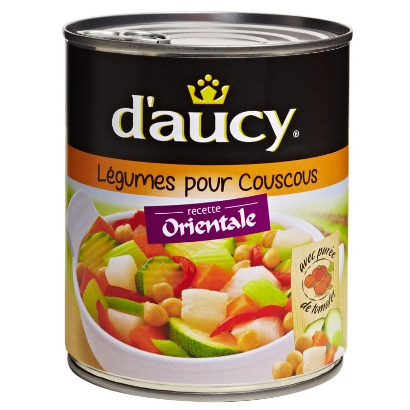 D'Aucy Légumes pour Couscous Bio 44 800g - Savoureux assortiment de légumes tendres et bio pour accompagner parfaitement vos plats de couscous. Un choix délicieux et - Le Lot De 4