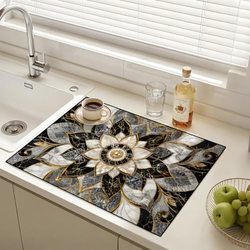 Image of Stove Guard Mat for Electric Stoves -Heat-Resistant Protector, Non-Slip Kitchen Counter Mat Stylish Kitchen Decor (Mandala)
