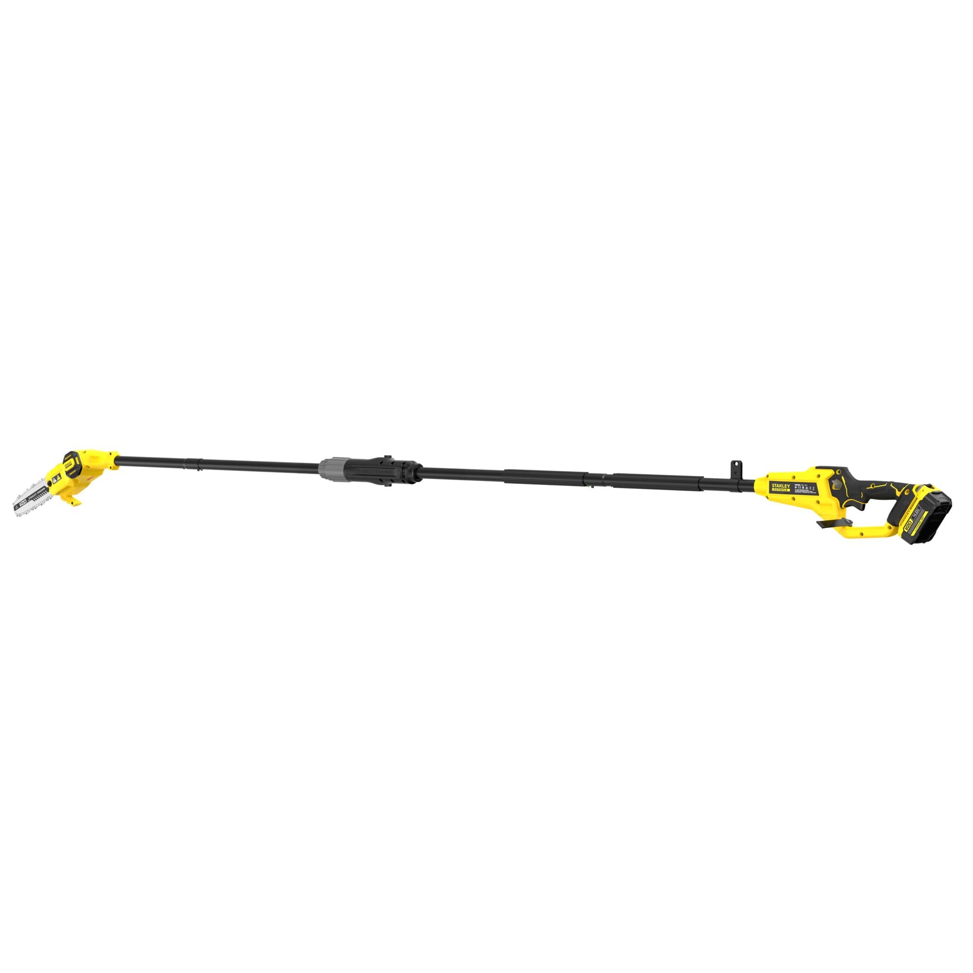 Sierra de pértiga brushless 18V STANLEY FATMAX V20 20cm con batería de 4Ah y cargador, SFMCPS720M1-QW