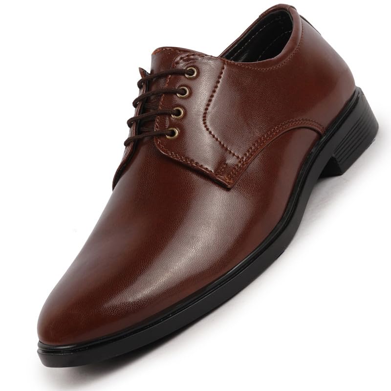 fausto Men's Uniform Dress Anti Skid Sole Lace Up Formal Shoes for Office|Work|Party-picture-17