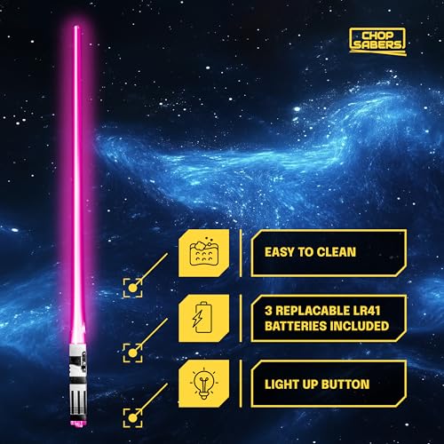 Image of Chop Sabers Light Up LightSaber Chopsticks, 1 Pair, Pink