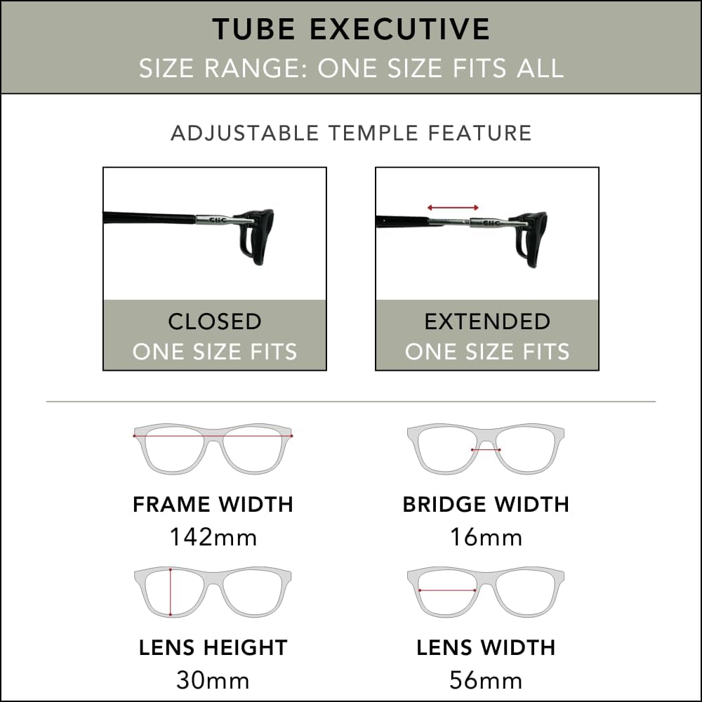 Clic Tube ExecutiveClic Magnetic Reading Glasses for Men or Women, Computer Readers, Tube Executive (Matte Grey, 1.50 Magnification) - Image 6