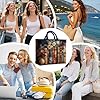 Byzieir Quilted Tote Bag,Book Floral Design Handbag,Vintage Handbags for Women - for Teacher Students School College Gym Shopping Luggage Commuting #3