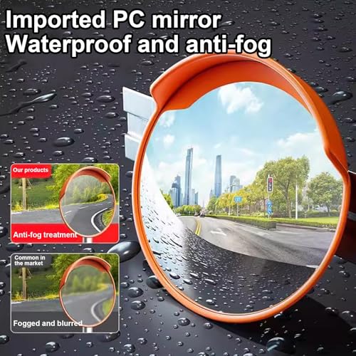 Espejo de tráfico RLKHXBS con soporte ajustable para poste de exterior e interior 4