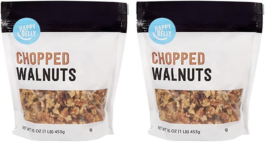 Image of Amazon Brand - Happy Belly Chopped Walnuts, 16 ounce (Pack of 2)