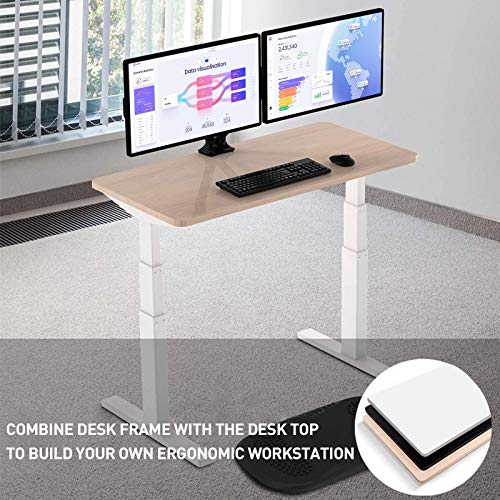 WORLDLIFT Height Adjustable Electric Standing Desk Top, 48 x 24 inch Universal Solid One-Piece Table Top for Standard and Sit to Stand Home and Office Desk Frames, Maple