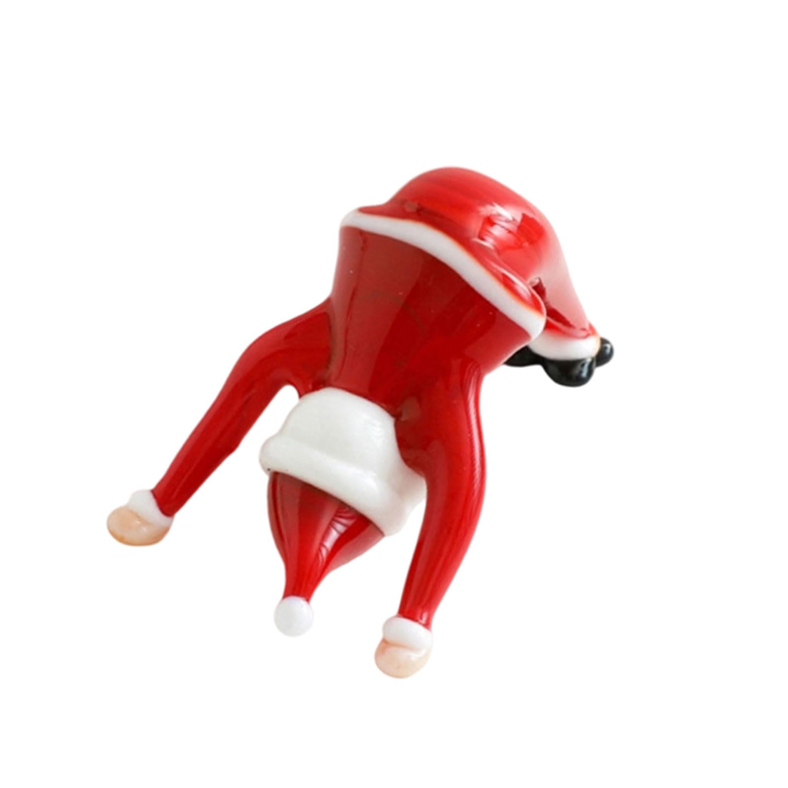 Zbiianxer B Christmas Decorations Glass Yogas Santa Clauses Figurines Table Centerpieces For Xmases Holiday Party Home Decoration Yogas Santa Figurines