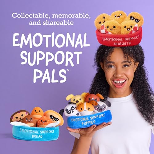 Image of Emotional Support Bread by Relatable - Cute Stuffed Animals and Toys, Squishy Toys and Plushies, Great Back to School Gift Ideas and Desk Decor for All Ages - Includes 5 Plushies with Carrying Basket