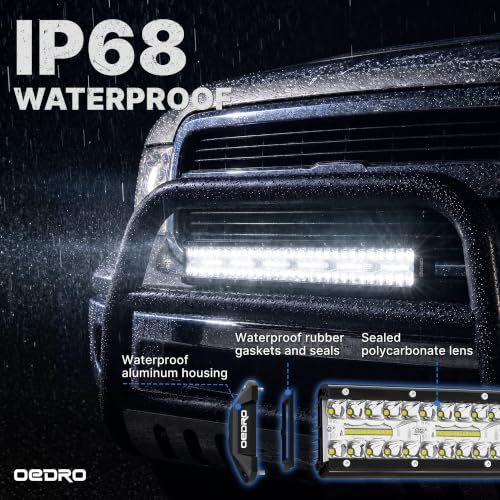 Image of OEDRO 18 Inch LED Light Bar Tri-Row 360W Driving Light with Wiring Harness | Spot Flood Combo Led Work Lights IP68 Off Road Lamp Fit for Pickup SUV UTV Truck 4WD 4X4 ATV Tractor (12V 24V)