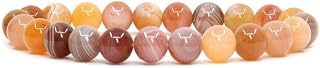 Handmade Gem Semi Precious Gemstone 8mm Round Beads Stretch Bracelet 7" Unisex