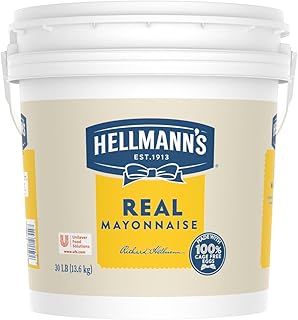 Hellmann's Real Mayonnaise Pail, Condiment for Sandwiches, Salads, Mayo ...