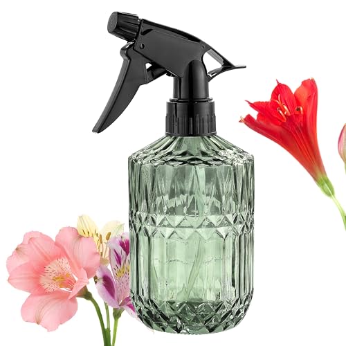 KCKHFA Glass Plant Misters for Inside 13.5 oz Mister Spray Bottle for Plants Spring Gardening Cleaning Hair Pets Care with Adjustable Nozzle