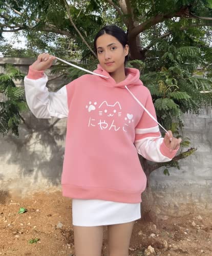 Crb Fashion Womens Teens Animal Anime Cosplay Cartoon Sweatshirt Shirt Hoodie Hoody Top Jumper Sweater (Pink Sweater) #TOP3