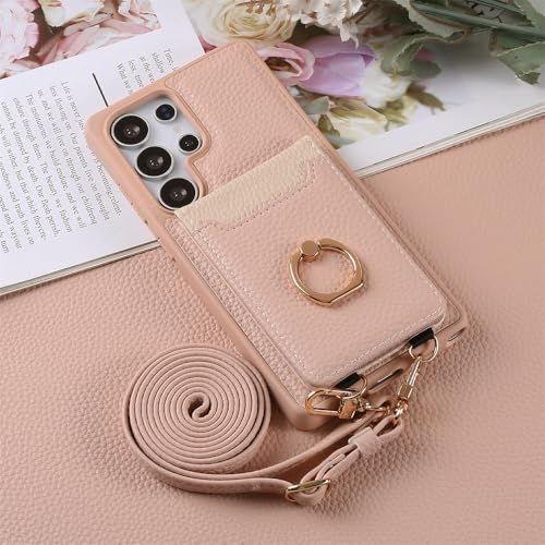 Housse rose Samsung S23 Ultra avec bandoulière pour un quotidien libéré et élégant
