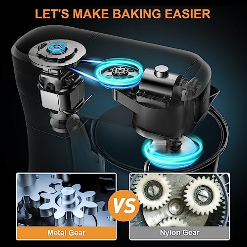 NEWSETS-74-QT-Stand-Mixer-Household-Stand-Mixer-600W-Electric-Mixers-with-Stainless-Bowl-Hook-Whisk-Beater-and-Splash-Guard-Fast-6-Speed-Tilt-Head-Food-Mixers-for-Baking-Cakes-Pastry-Easily