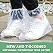 24 pairs of rainproof shoe covers - disposable plastic rain shoe covers - men's and women's plastic shoe covers, waterproof and non slip shoe covers, transparent and individually packaged
