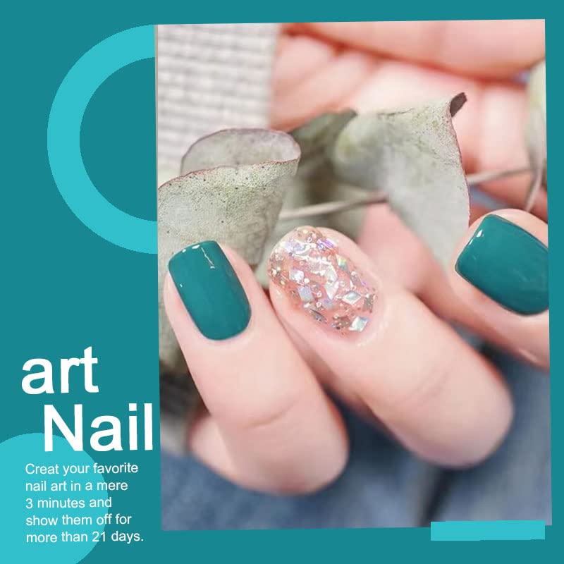 Miniatura 4 de Arte Clavo Esmalte de uñas de gel verde océano de 0.5 fl oz (0.5 fl oz), color profesional, esmalte de uñas de gel UV LED, esmalte de uñas de gel de