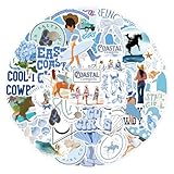 50 Stück Coastal Cowgirl Aufkleber Pack Coastal Cowgirl Sticker Set wasserdichte Vinyl Sticker für Laptop Kinder Autos Motorrad Fahrrad Skateboard Gepäck Koffer Computer Aufkleber Graffiti Decal