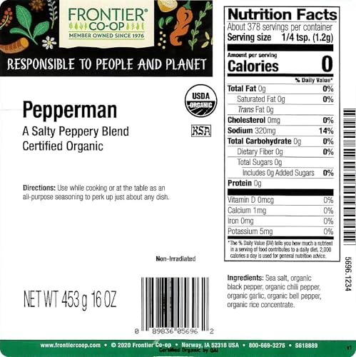 Frontier Co-op Organic Pepperman (Salt-Pepper Blend) 1lb image 5