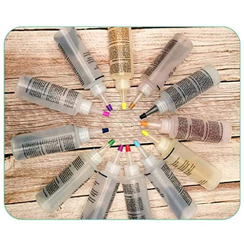 Shan-S 10 Bottles One-Step Tie-Dye Kit, Fabric Textile Paints Colorful Tie Dying Sets, 10 Colors Dyes Permanent Paint for DIY Arts Clothes Fabric Party Supplies