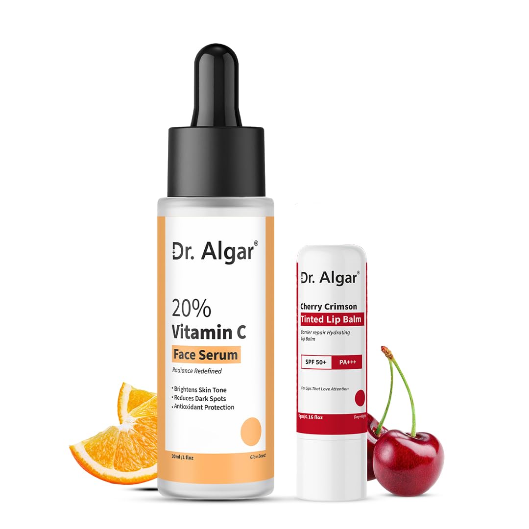 Vitamin C Face Serum and Beetroot Lip Balm Combo, Skin Brightening and Natural Lip Care, 30ml Serum-image-22